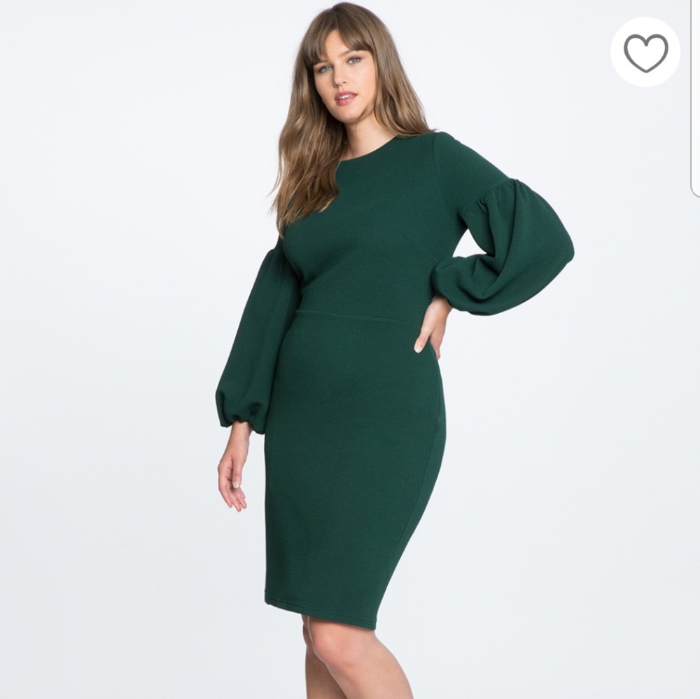 Eloquii Puff Sleeve Bodycon Dress